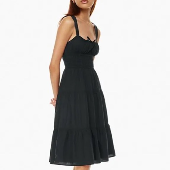 Aritzia Sunday best Martine Dress MIDI Black Medium - Picture 6 of 6